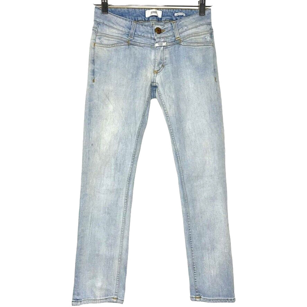 Closed Starlet Low-Rise Jeans Womens 24 Light Blue Skinny Ankle Made in Italy
